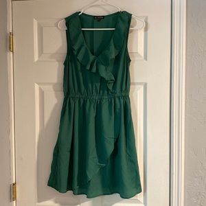 Green ruffle dress